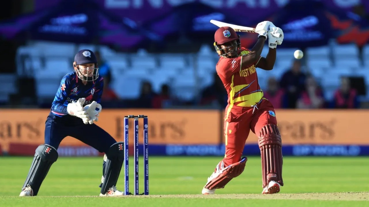 Taylor's Late Blitz and Spinners Rescue West Indies from Spirited Scotland Threat