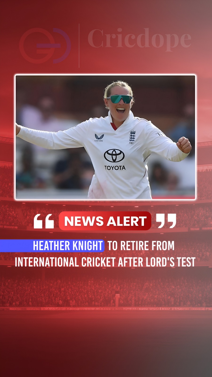 💔 England captain Heather Knight retires from international cricket after the L