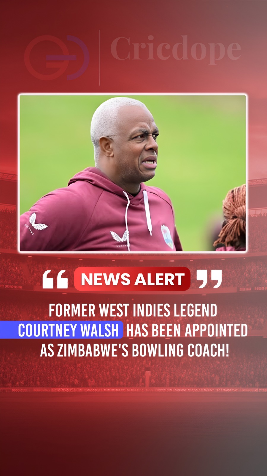 🏏 Courtney Walsh joins Zimbabwe as bowling coach, bringing legendary pace exper