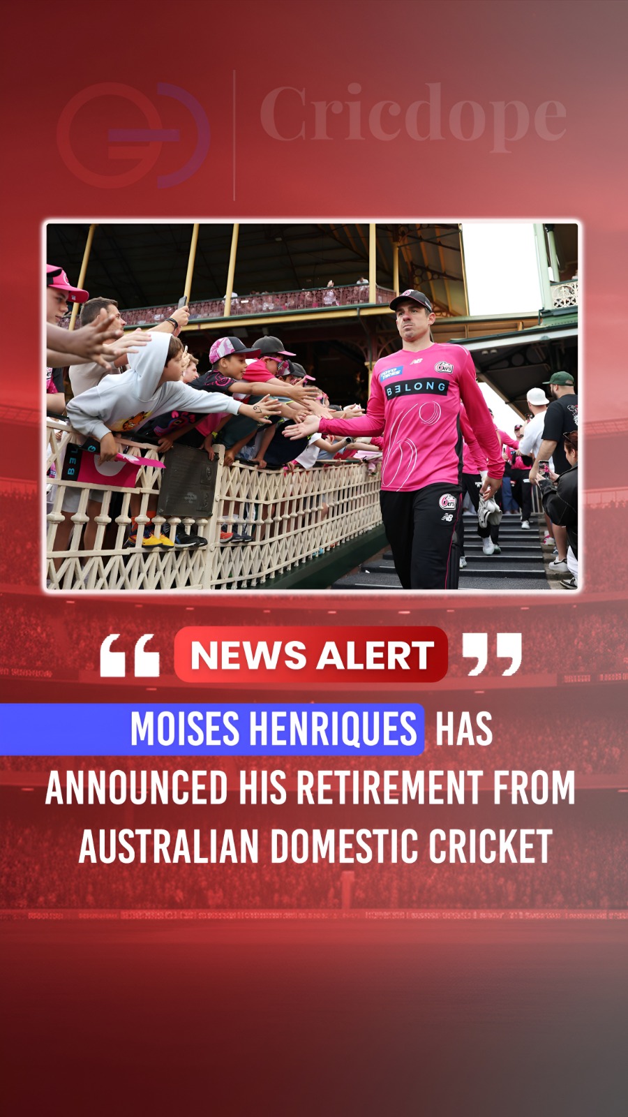 Moises Henriques retires from Australian domestic cricket after a remarkable car