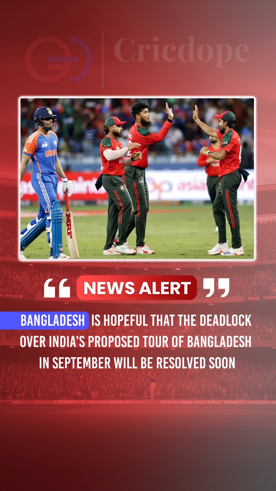 Bangladesh hopeful of resolving the deadlock over India's proposed September tou