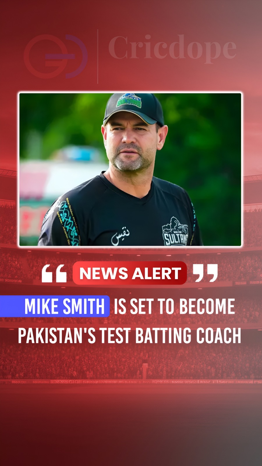 Mike Smith joins Pakistan as Test batting coach ahead of upcoming assignments!