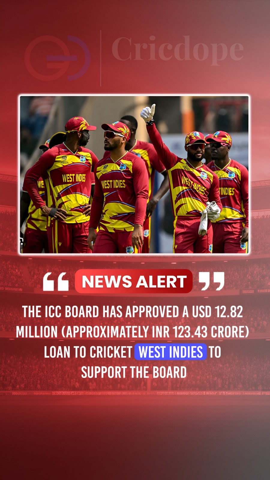 ICC approves $12.82M loan to Cricket West Indies, boosting operations and develo