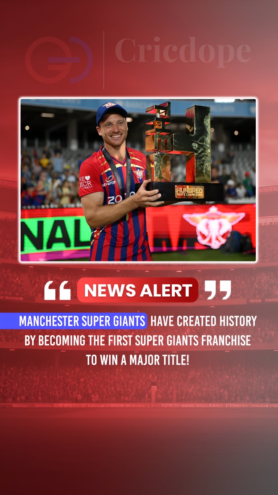 🏆 Manchester Super Giants make history as the first Super Giants franchise to w