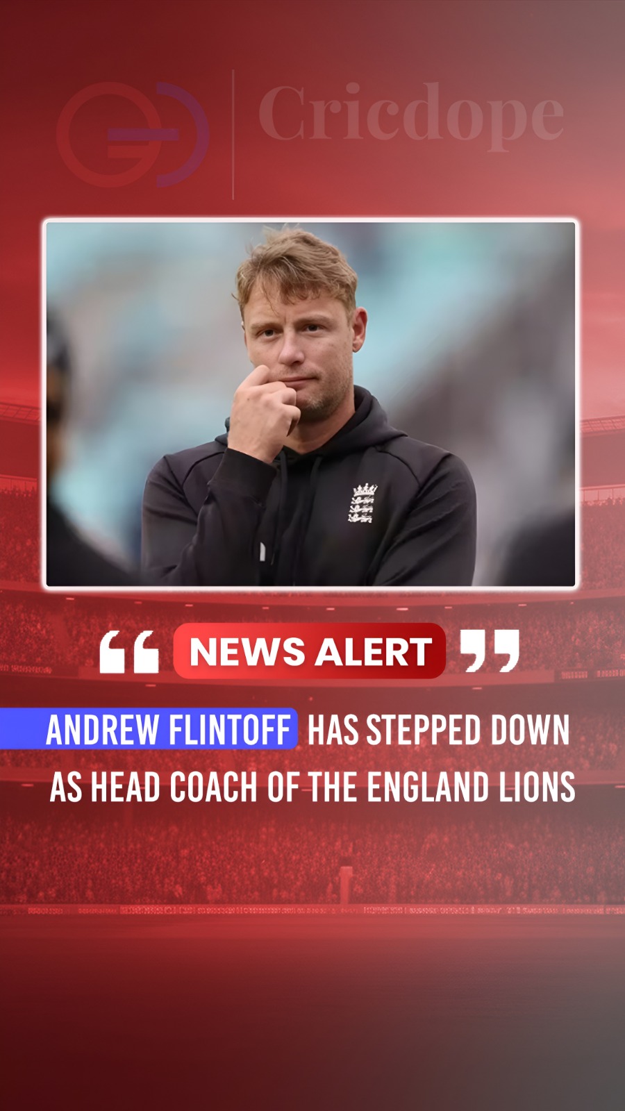 🏴 Andrew Flintoff steps down as England Lions head coach. 🏏📋