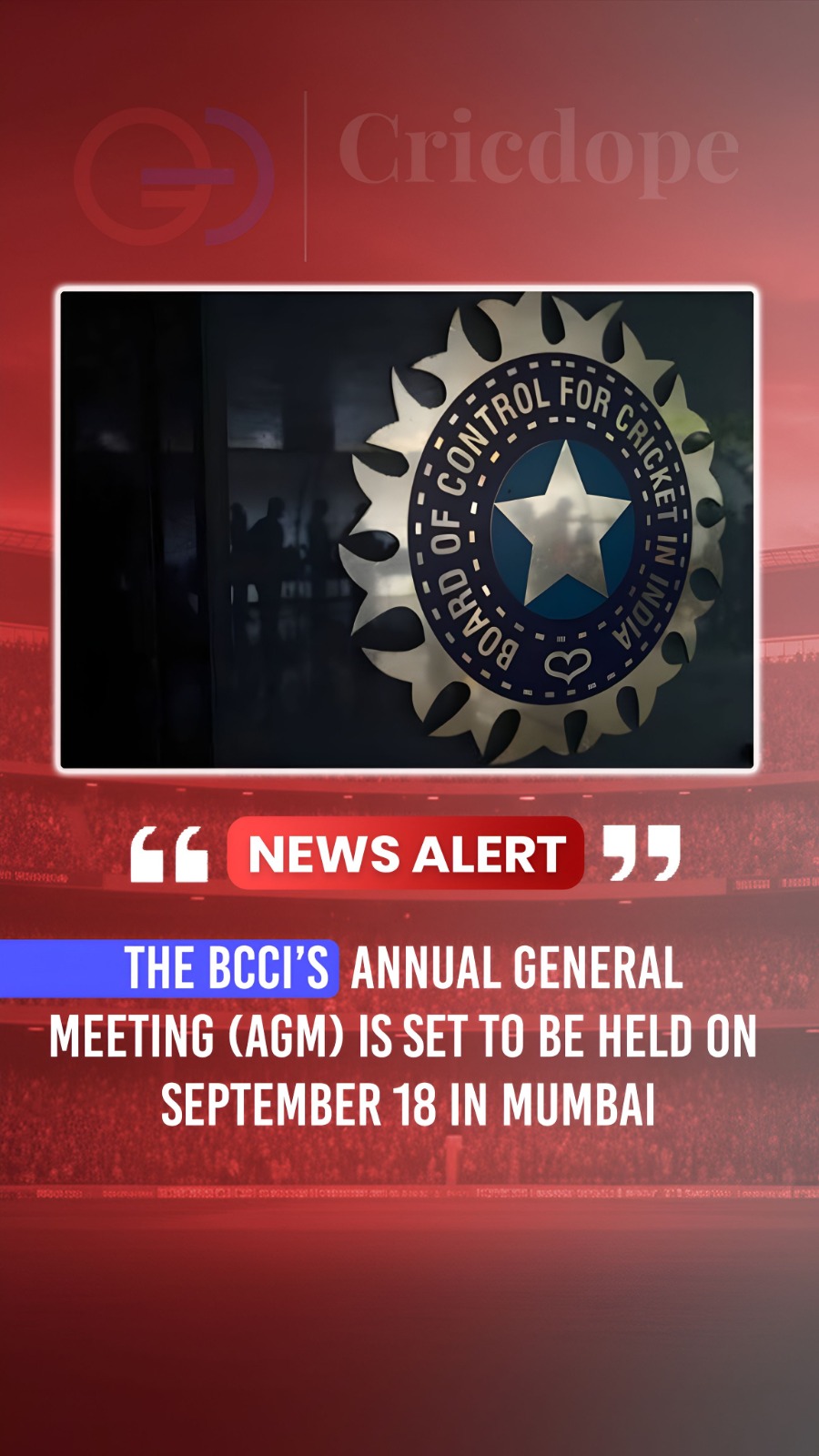 🇮🇳🏢 BCCI AGM set for September 18 in Mumbai; key decisions & future plans ahe