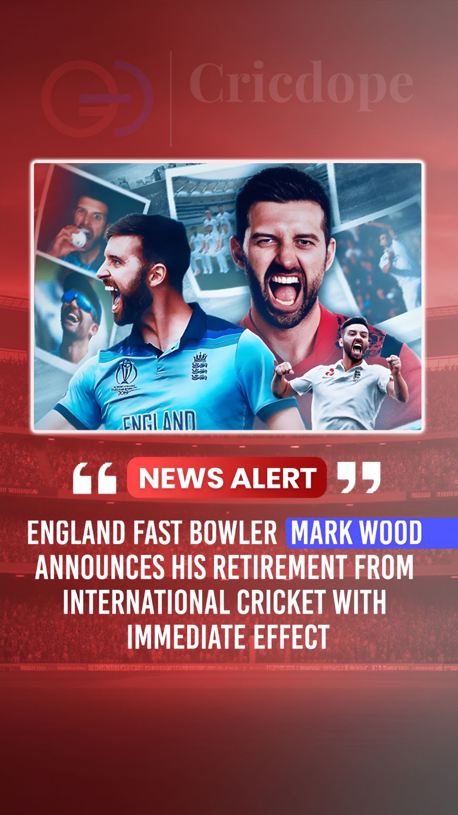 Mark Wood announces his immediate retirement from international cricket, ending